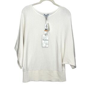 Tommy Bahama Sweater Womens Small Coconut Bonita Kimono Sleeve Boatneck Pullover